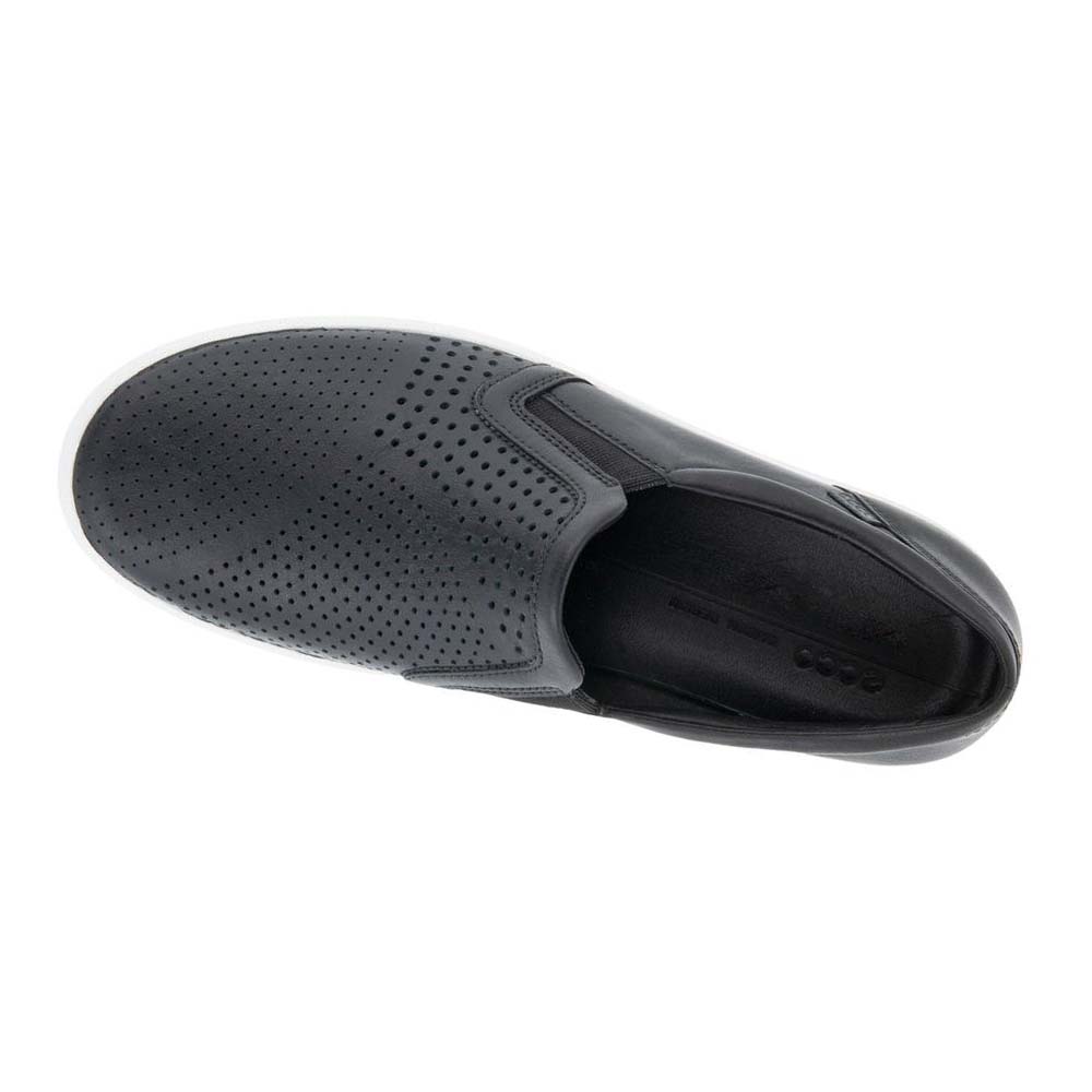 Women's Ecco Soft 7 Slip-on Sneakers Black | Canada 244EBC